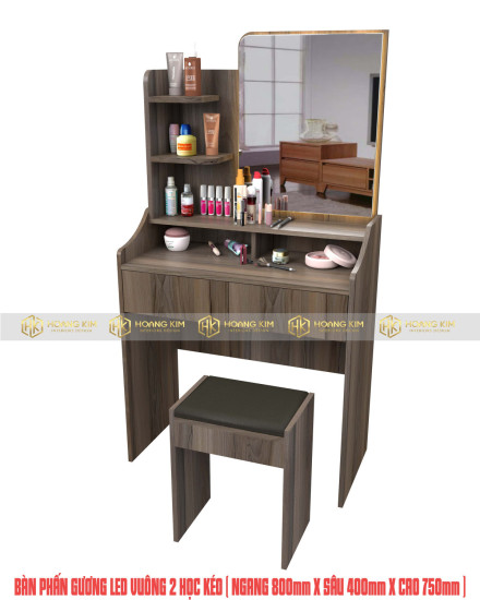 Bàn Phấn Gương Led Vuông,2 Học Kéo-M915