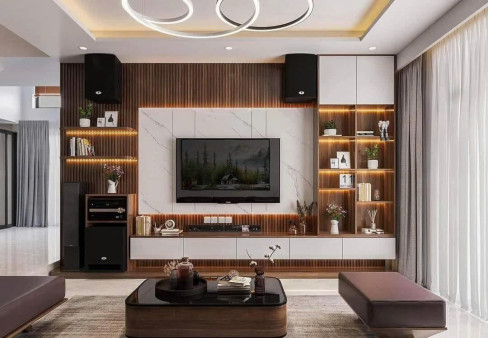 Hệ vách Tivi phòng khách - VPK010