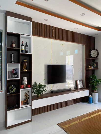 Hệ vách Tivi phòng khách - VPK011