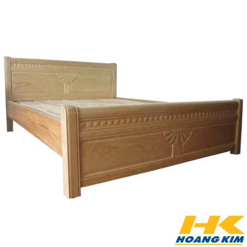 Giường Ngủ Gỗ Sồi Nga 1m8x2m Màu Tự Nhiên