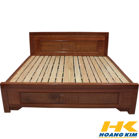 Giường Ngủ Gỗ Sồi Nga 1m8x2m Màu Cánh Gián