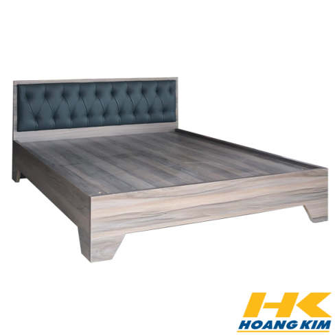 Giường Ngủ Gỗ MDF Phủ Melamine Bọc Nệm Chân Cao Màu 915
