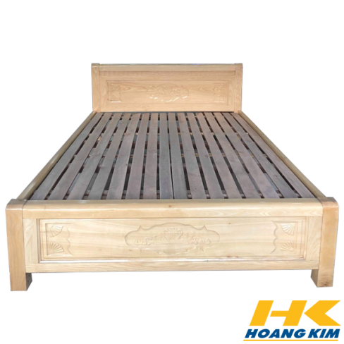Giường Ngủ Gỗ Sồi Nga 1m6x2m Màu Tự Nhiên