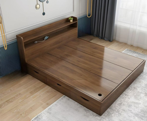 giường ngủ gỗ công nghiệp có hộc kéo - GHK03