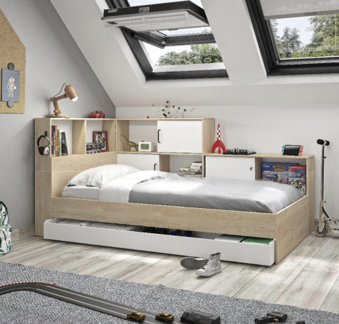giường ngủ Mẹ bồng con gỗ MDF phủ Melamine - GMC01
