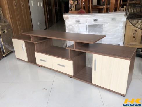 Kệ Tivi Gỗ MDF Melamine Nâu Kem