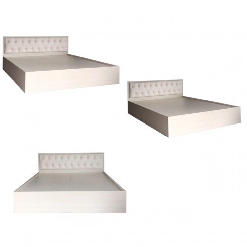 Giường Ngủ Gỗ MDF Phủ Melamine Bọc Nệm Hiện Đại Màu  HK 240