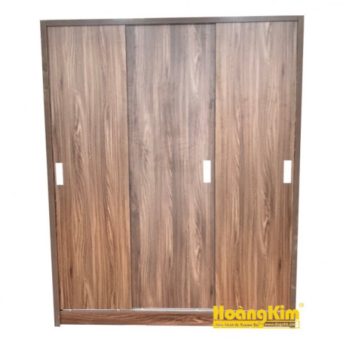 Tủ Áo Cửa Lùa 1m6 Gỗ MDF Melamine Màu Óc Chó