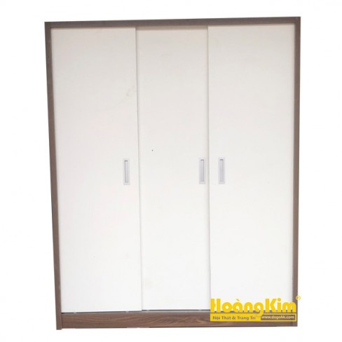 Tủ Áo Cửa Lùa 1m6 Gỗ MDF Melamine Cánh Trắng