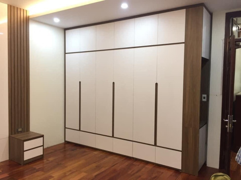 Tủ áo gỗ MDF phủ Melamine đóng theo yêu cầu HK2407-12