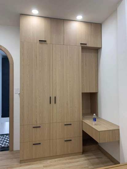 Tủ áo gỗ MDF phủ Melamine đóng theo yêu cầu HK2407-13