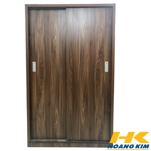 Tủ Áo Cửa Lùa 1m2 Gỗ MDF Melamine Màu Óc Chó