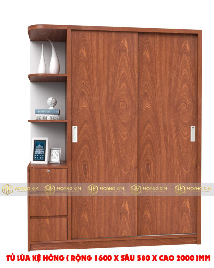 Tủ lùa 1m6x2m kệ hông ( Mã màu 209 )