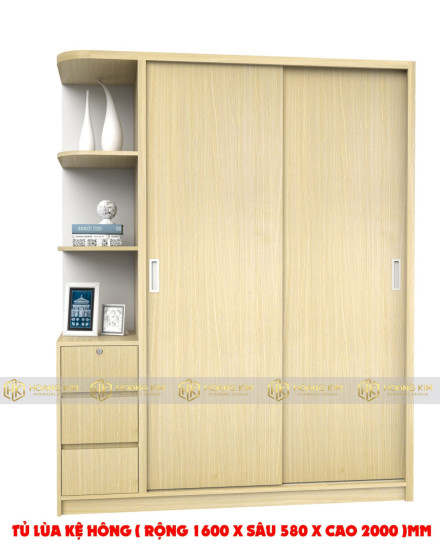 Tủ lùa kệ hông 1m6x2m ( Mã màu 240 )