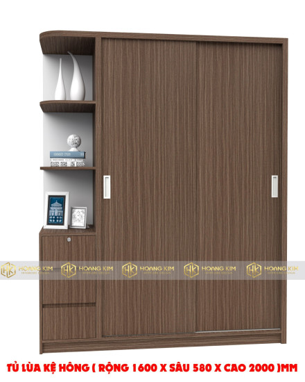 Tủ lùa kệ hông 1m6x2m ( Mã màu 340 )