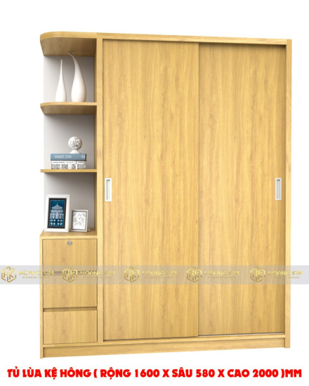 Tủ lùa kệ hông 1m6x2m ( Mã màu 388 )