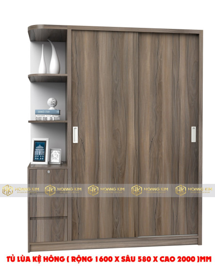 Tủ lùa kệ hông 1m6x2m ( Mã màu 915 )