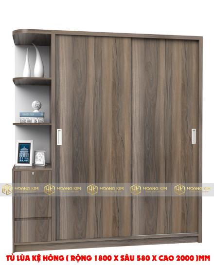 Tủ Lùa 1m8x2m Có Kệ Hông M915