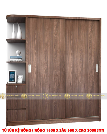 Tủ Lùa 1m8x2m Có Kệ Hông M577